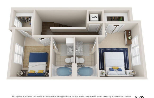 2 beds, 2 baths, 1,309 sqft, $2,398