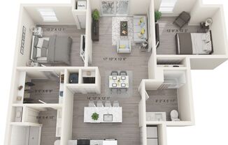 2 beds, 2 baths, 1,184 sqft, $3,155, Unit 423