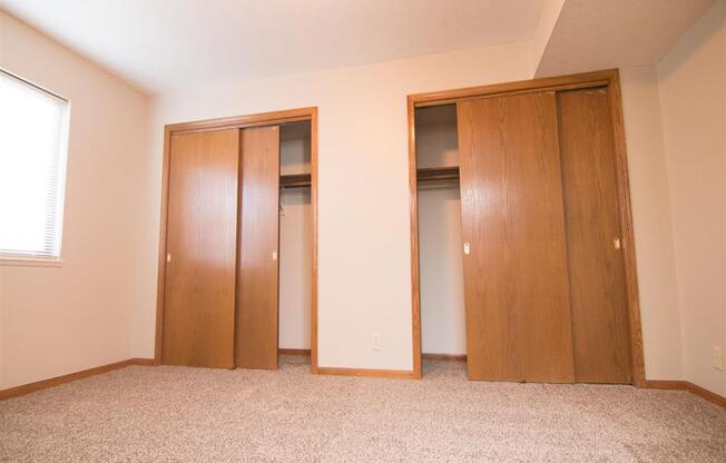 closet space at Fountain Glen Apartments in Lincoln Nebraska