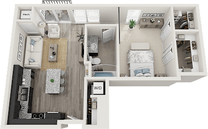 1 bed, 1 bath, 784 sqft, $1,989