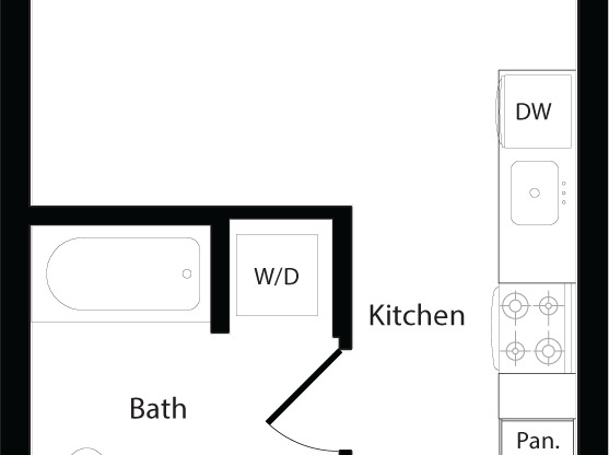 Studio, 1 bath, 509 sqft, $1,717, Unit 621