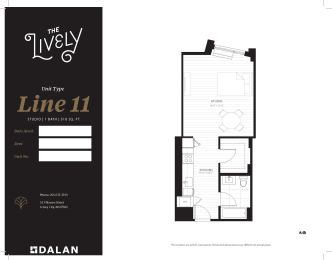 Studio, 1 bath, 518 sqft, $3,457