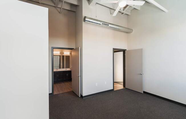 Carpeted bedroom at CWC