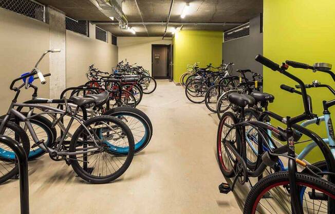 Bike Storage Area at AV8 Apartments in San Diego, CA