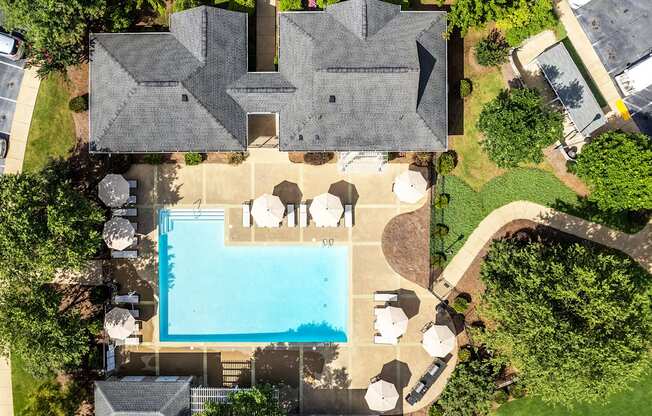 Aerial Pool View at Woodland Trail, LaGrange, 30241