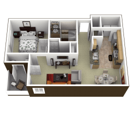 1 bed, 1 bath, 769 sqft, $1,200
