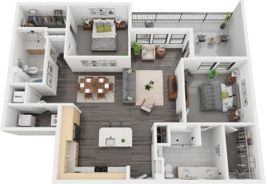 2 beds, 2 baths, 1,316 sqft, $2,631