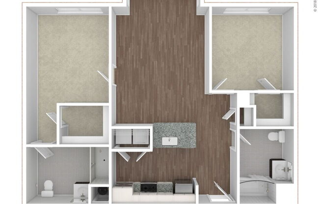 2 beds, 2 baths, 1,015 sqft, $3,075