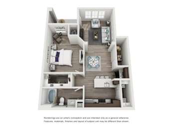 1 bed, 1 bath, 768 sqft, $1,459