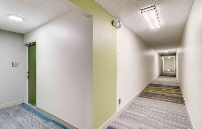 Interior Hallway of a building at El Dorado apartments