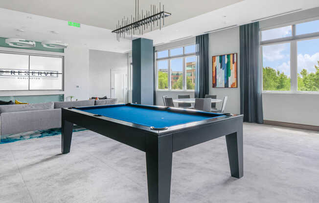 Resident Lounge with Billiards Table