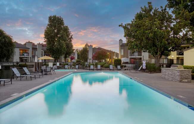 Twilight Pool at Waterfield Square Apartment Homes
