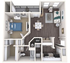 1 bed, 1 bath, 791 sqft, $1,750