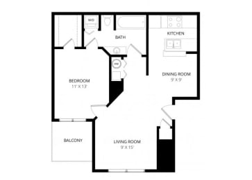1 bed, 1 bath, 674 sqft, $1,350