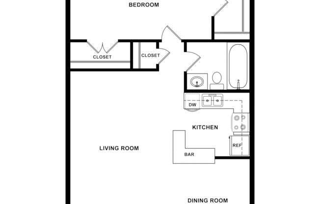 1 bed, 1 bath, 475 sqft, $1,055