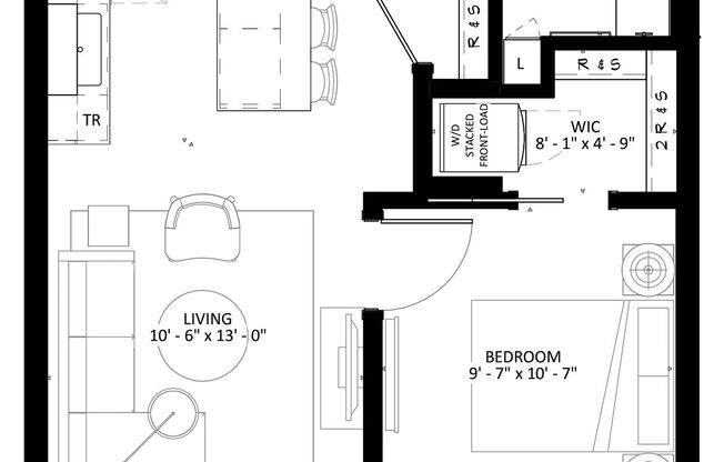 1 bed, 1 bath, 662 sqft, $1,845, Unit 442