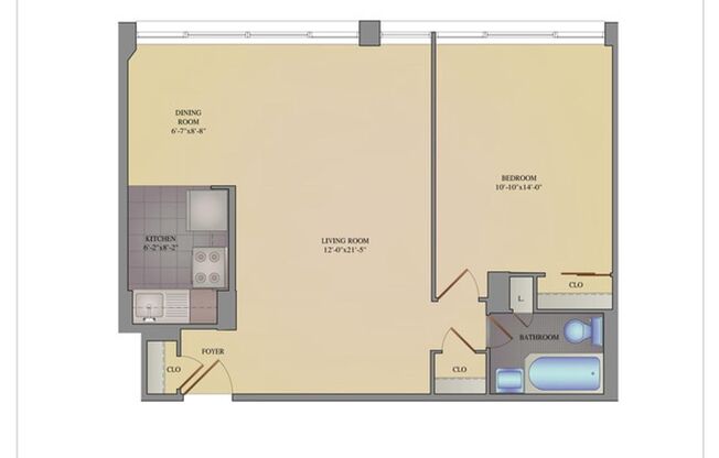 1 bed, 1 bath, $949, Unit 720