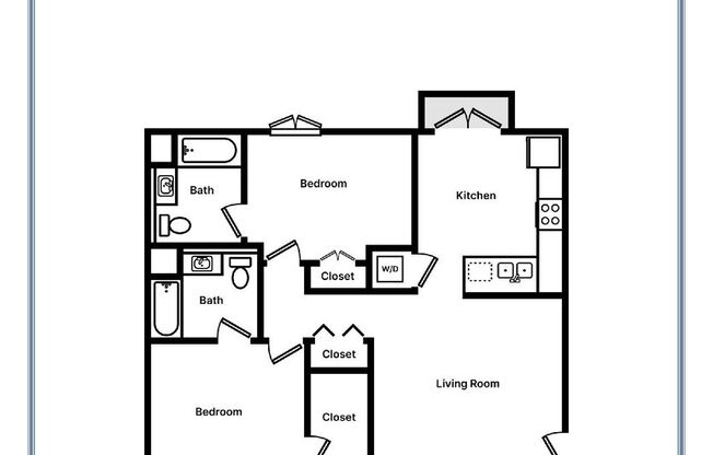 2 beds, 2 baths, 1,111 sqft, $4,950, Unit 302