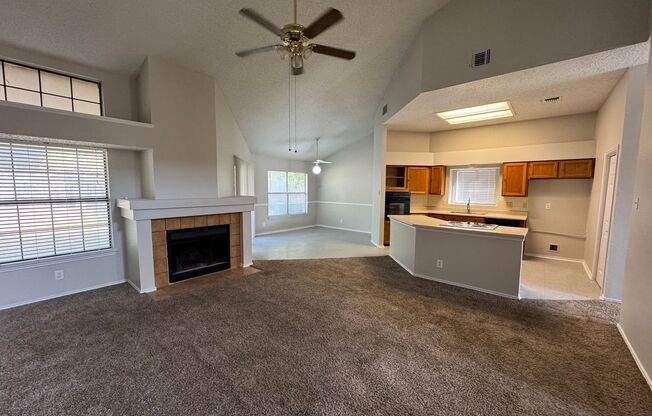 SPACIOUS 2-STORY HOME W/FIREPLACE IN MASTER BR*MASTER BEDROOM DOWNSTAIRS*VAULTED CEILINGS*TWO LIVING & TWO DINING AREAS*EASY ACCESS TO RANDOLPH AFB, FT. SAM, & SHOPPING