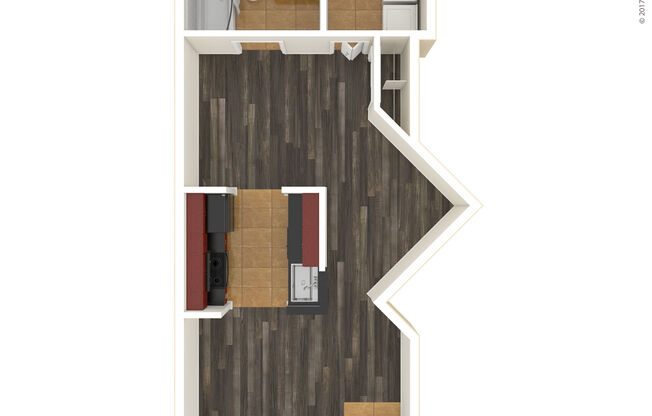 Studio, 1 bath, 505 sqft, $1,370