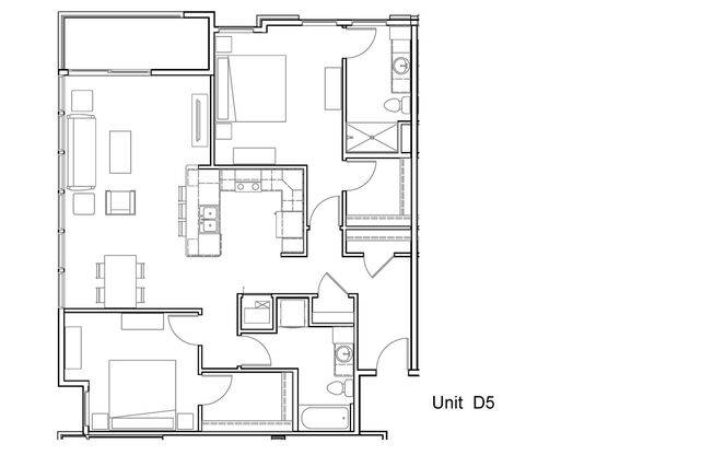 2 beds, 2 baths, 1,228 sqft, $2,555