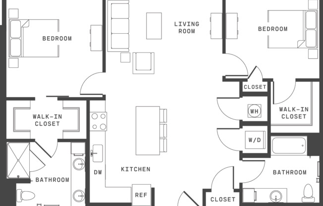 2 beds, 2 baths, 1,238 sqft, $3,675, Unit 4337