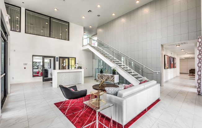 entrance and lobby of arte apartments with seating area