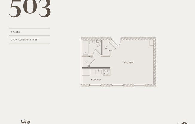 Studio, 1 bath, $1,705, Unit 503