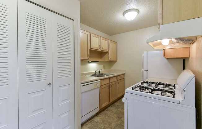 Kitchen with Dishwasher at Old Monterey Apartments in Springfield, MO