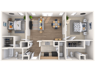 2 beds, 2 baths, 1,024 sqft, $2,095