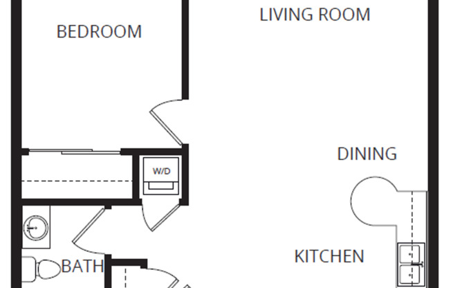 1 bed, 1 bath, 735 sqft, $1,230