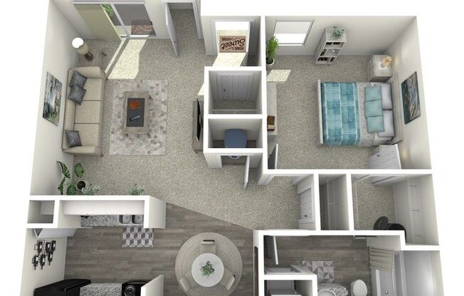 1 bed, 1 bath, 700 sqft, $694