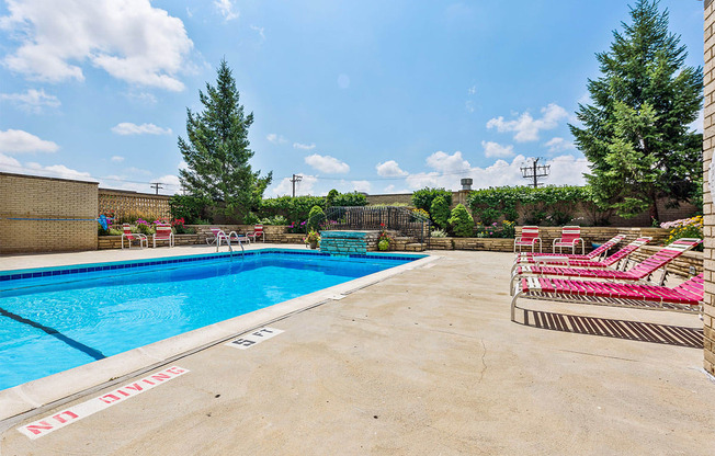 the swimming pool at our apartments