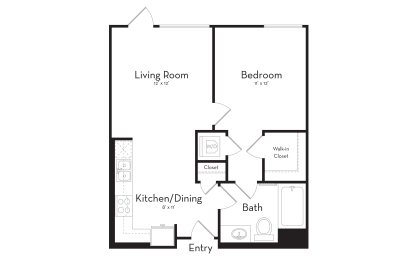 1 bed, 1 bath, 632 sqft, $2,825