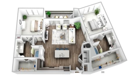 2 beds, 2 baths, 1,339 sqft, $2,170