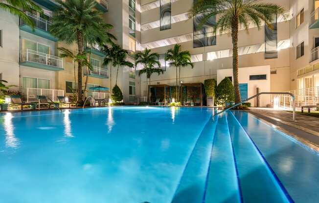 Night pool shot
