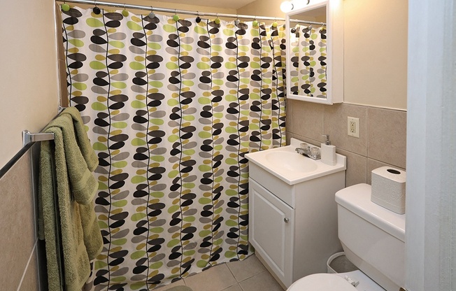 Model Bathroom at Edgewater Landing Apartments in Cleveland OH