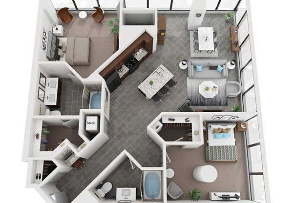 2 beds, 2 baths, 1,429 sqft, $3,202