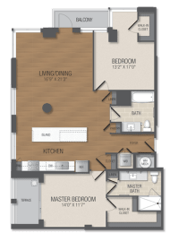 2 beds, 2 baths, 1,375 sqft, $4,336