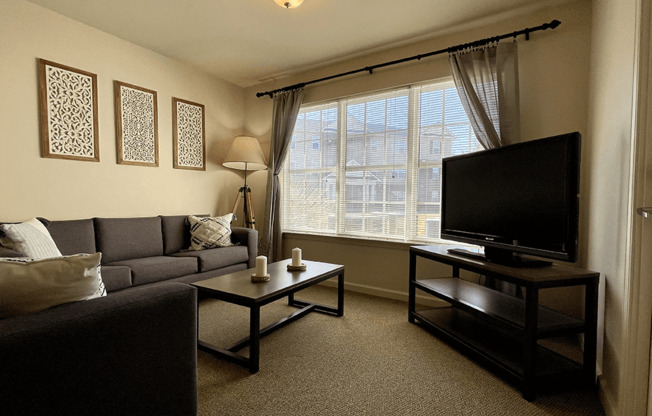 Living room with natural light