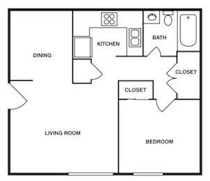 1 bed, 1 bath, 572 sqft, $925