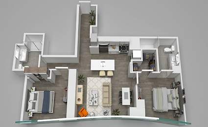 2 beds, 2 baths, 1,146 sqft, $4,170