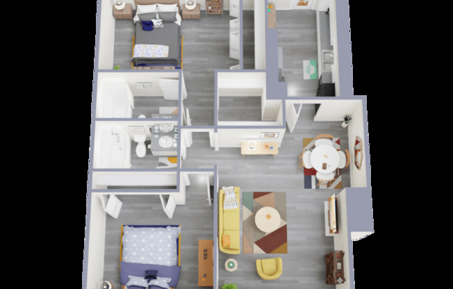 2 beds, 2 baths, 1,094 sqft, $1,236