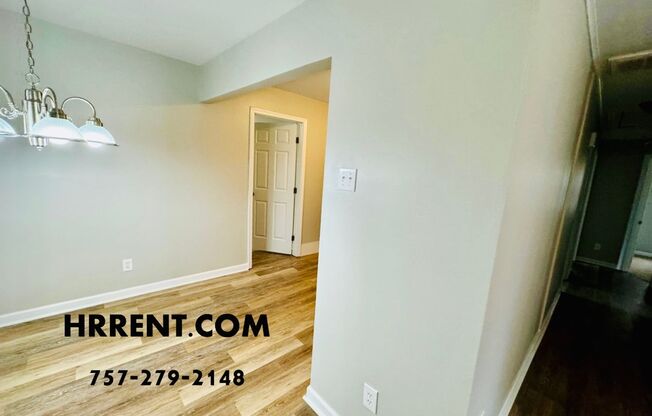 Amazing Newly Renovated 3 Bedroom 1 Bathroom Single Family Home located in Newport News, VA!