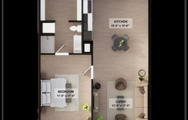 1 bed, 1 bath, 843 sqft, $1,350, Unit 234