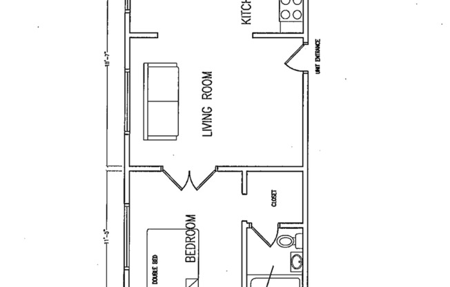 1 bed, 1 bath, 535 sqft, $1,199, Unit Unit 224