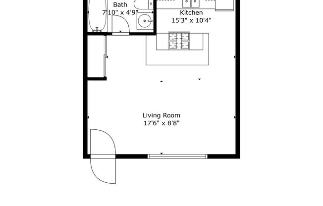 Studio, 1 bath, 335 sqft, $1,495, Unit A9