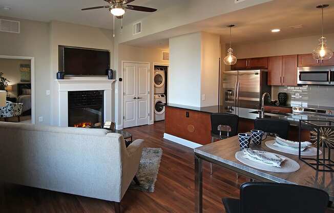 Well Equipped Kitchen And Dining at The Terminal Tower Residences Apartments, Ohio