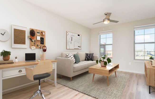 Living Room with Hard Surface Flooring