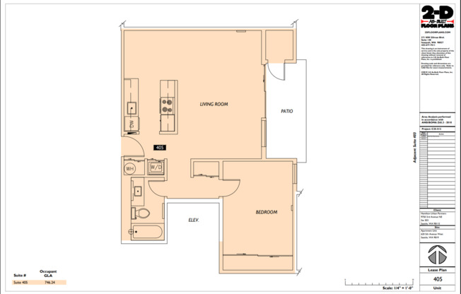 1 bed, 1 bath, 837 sqft, $2,062, Unit 305